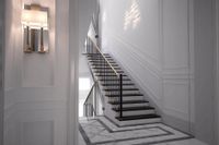 Czarne gładkie płytki na schody 120x30 POŁYSK