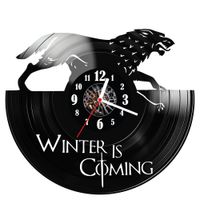 Zegar ścienny z płyty winylowej Gra o tron 1135.14