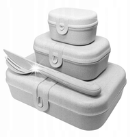 Lunch Box ze sztućcami Pascal Ready Organic grey K3168870 Koziol