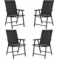 4x KRZESŁO OGRODOWE mocne FOTELE KRZESŁA na taras balkon składane metalowe