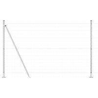 Ogrodzenie z słupkami Srebrny 1.6 x 10 m Stal