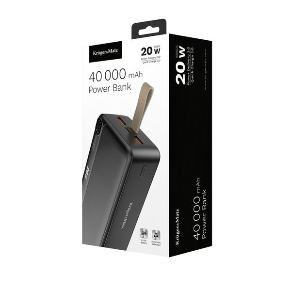 Power bank 40000mAh 20W QC PD USB-C KrugerMatz zdjęcie 16