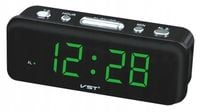 BUDZIK Zegar Cyfrowy Z Alarmem Elektroniczny LED Sieciowy Zielony 180