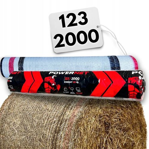 Siatka do bel POWER NET 123x2000m TURBO MOCNA do słomy, siana, kiszonki na Arena.pl