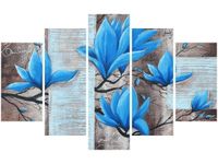 OBRAZ NIEBIESKI KWIAT MAGNOLII