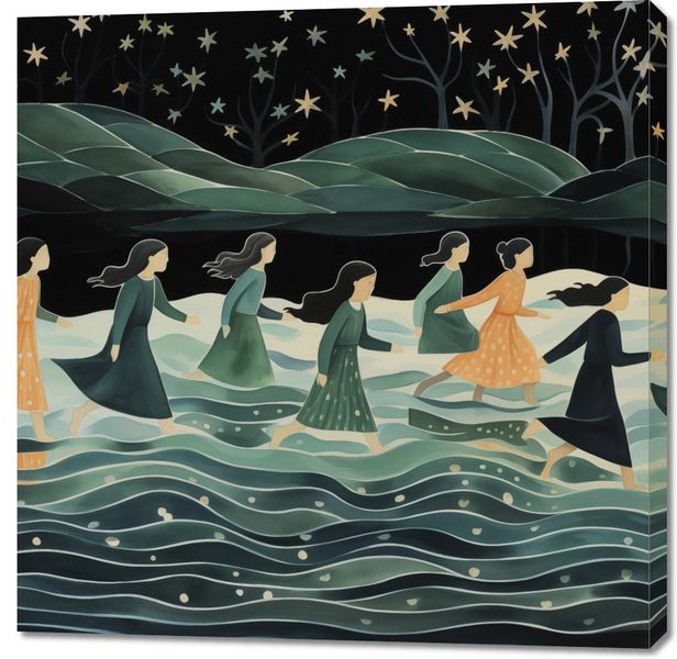 Obraz 100x100cm Nocna Procesja zdjęcie 1