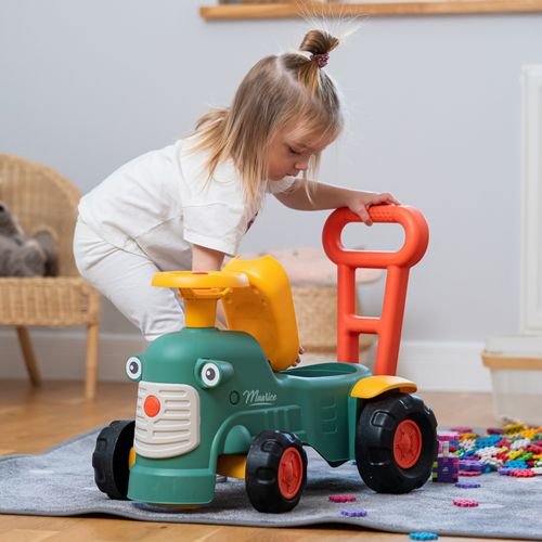 FALK Maurice Traktorek Jeździk Zielony Pchacz Odpychacz Schowek od 1 roku na Arena.pl