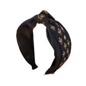 opaska do włosów turbanka  czarna o450cz
