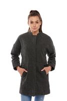 LEE WOOL COCOON COAT DARK GREY MELE L57NRA06 L