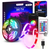 TAŚMA LED RGB 5M USB LEDY DO TV Podświetlenie Telewizora NA PILOTA