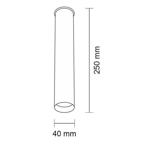 Downlight LAMPA sufitowa YABU 8074 Shilo natynkowa OPRAWA tuba IP44 czarna na Arena.pl