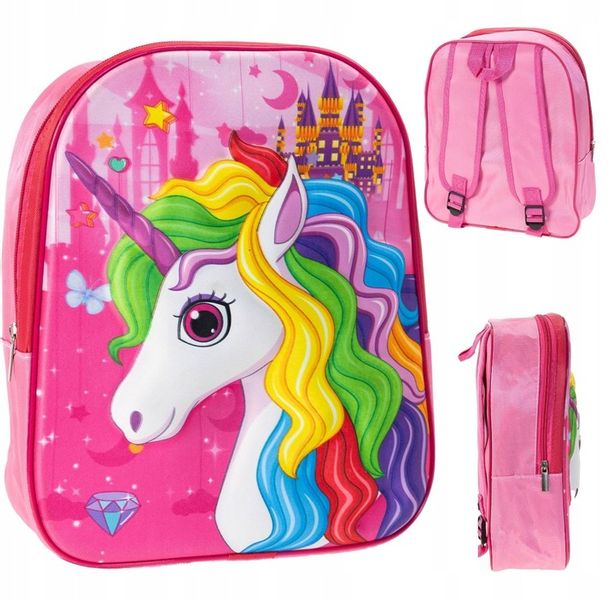 Plecak przedszkolny dla dziewczynki jednorożec dziecięcy 3D DO PRZEDSZKOLA zdjęcie 1