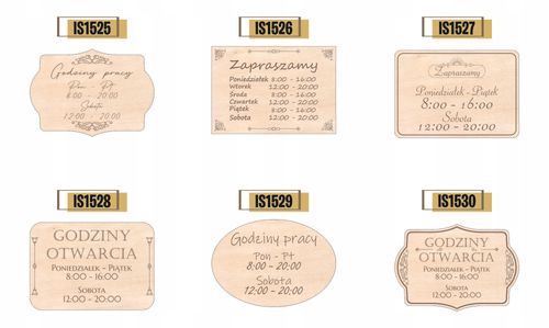 Grawer TABLICZKA DREWNIANA zapraszamy godziny otwarcia A5 personalizowana na Arena.pl