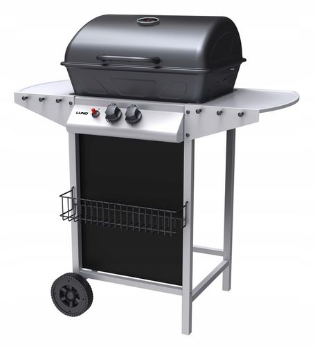 GRILL GAZOWY OGRODOWY BAVEN 2 PALNIKI, 5,5KW Z POKRYWĄ Z TERMOMETREM LUND na Arena.pl