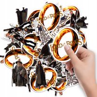 NAKLEJKI NA ZESZYT NALEPKA Z POSTACIAMI WŁADCA PIERŚCIENI WZORY 6 SZT