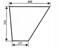 szyba drzwi dolna - drzwi dolne do ciągnika Fendt Farmer 600 LS LSA
