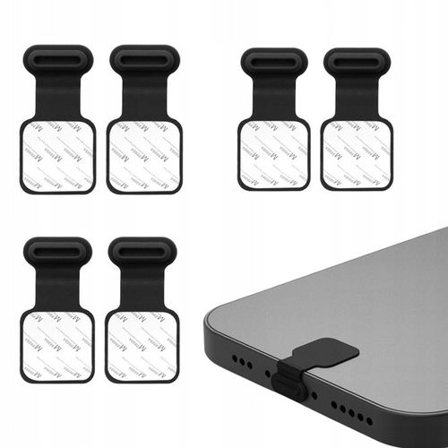 6 X Zatyczka zaślepka przeciw kurzowi do smartfona telefonu Typ C USB-C na Arena.pl