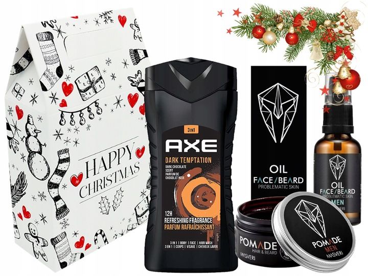 ZESTAW PREZENTOWY DLA NIEGO ŻEL POD PRYSZNIC POMADA i OLEJEK DO BRODY zdjęcie 1