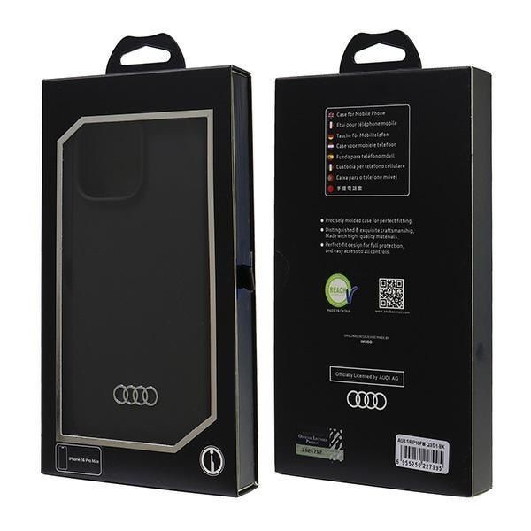 Audi Silicone Case iPhone 16 Pro Max 6.9" czarny/black hardcase zdjęcie 7