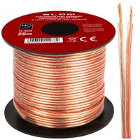 PROFESJONALNY KABEL GŁOŚNIKOWY PRZEWÓD PRZEWÓD AUDIO DWUŻYŁOWY 2x1 25M