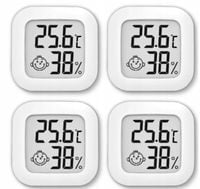 4x TERMOMETR ELEKTRONICZNY CYFROWY HIGROMETR POKOJOWY STACJA POGODY ZESTAW