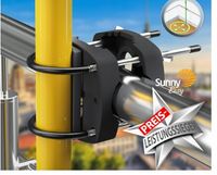 UCHWYT NA PARASOL BALKONOWY NA BALKON DO BARIERKI METAL DUŻY REGULOWANY XXL