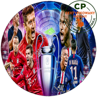 Opłatek na tort Lewandowski Mbappe Neymar - dla fana