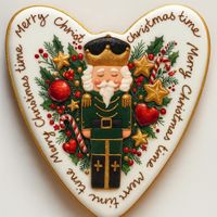 CIASTKO LUKROWANE DZIADEK DO ORZECHÓW NO2 SERCE ROZ. XL RĘCZNIE ROBIONE