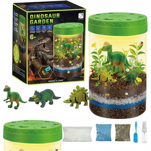 DINOZAUR OGRÓD TERRARIUM PROJEKTOR LAMPKA NOCNA PIASEK NAKLEJKI ROŚLINY na Arena.pl