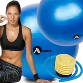 DUŻA PIŁKA REHABILITACYJNA GIMNASTYCZNA O ĆWICZEŃ FITNESS 65 CM+POMPKA