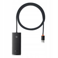 Baseus Lite Series HUB adapter USB-A do 4xUSB-A 3.0 5Gb/s czarny (WKQX03010