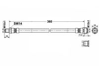 Mercedes C215 Zestaw Przewodów Hamulcowych Elastycznych Gumowych
