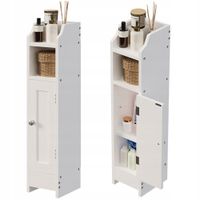 Szafka łazienkowa słupek drzwi biała wysoka 4 półki nowoczesna loft 80 cm