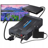Adapter Eurozłącze na Hdmi Konwerter Scart Przejściówka AV EURO FULL HD