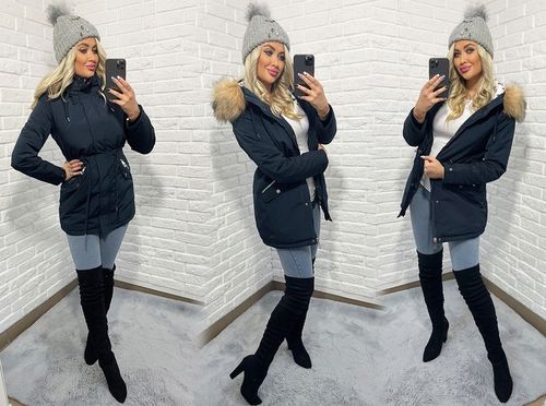 ZIMOWA PANTERA CIEPŁA PARKA KURTKA NA MISIU L na Arena.pl