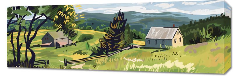 Obraz 90x30cm Bujna Wieś zdjęcie 1