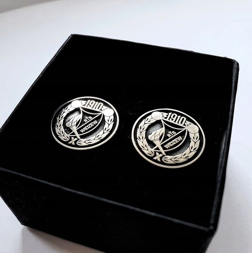 Spinki do mankietów z herbem Twojego klubu srebro na Arena.pl