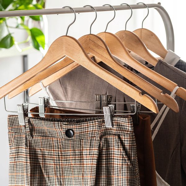 WIESZAKI NA UBRANIA DREWNIANE Z KLIPSAMI 6X ZESTAW zdjęcie 8