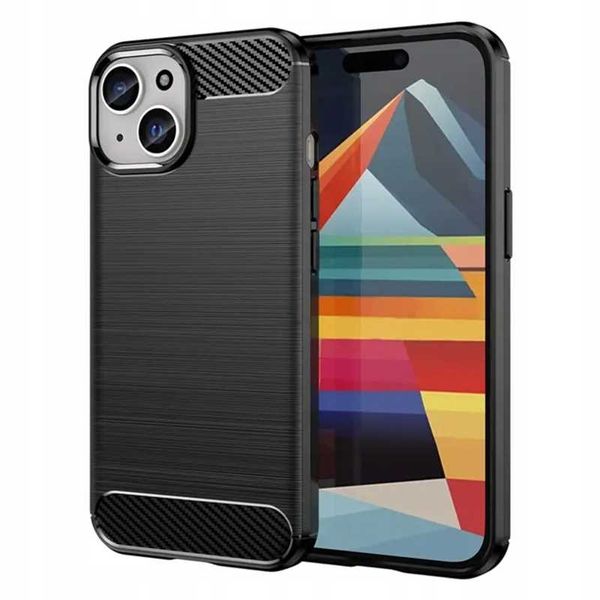 Spacecase Carbon Iphone 15 Plus Black zdjęcie 2
