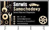 BANER REKLAMOWY 200x100cm projekt w cenie SERWIS SAMOCHODOWY