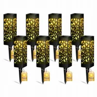 8x Lampki Solarne Ogrodowe LED Wbijane Słupki 28cm