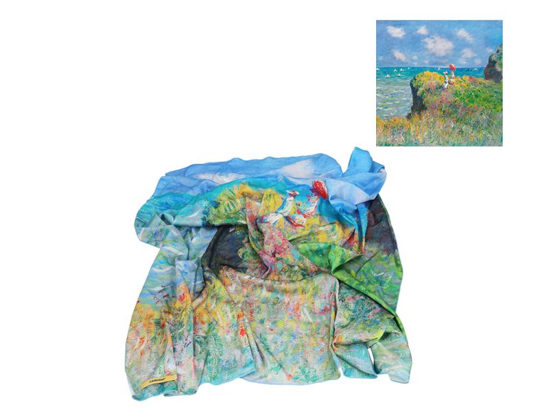 Chusta - C. Monet, Spacer po klifie w Pourville (CARMANI) zdjęcie 2