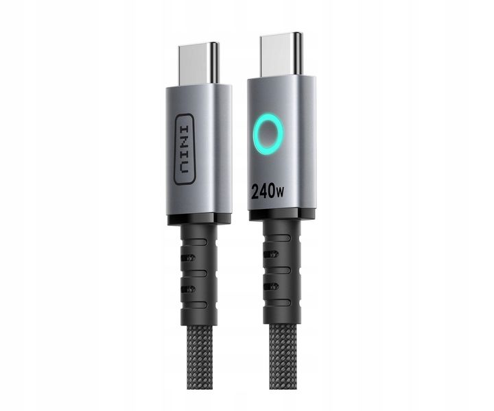 Kabel INIU USB typ C - USB typ C 1,2 m czarny zdjęcie 1