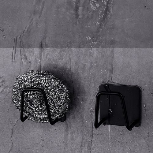 Organizer na gąbke kuchenną do zlewu ściany uchwyt zmywak stal czarny na Arena.pl