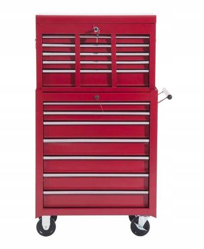 Wózek Narzędziowy 16 Szuflad 61,5 x 33 x 113 cm - Czerwony na Arena.pl