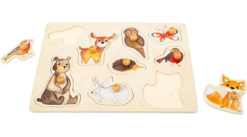 PUZZLE drewniane ZWIERZĄTKA LEŚNE układanka 9 części na Arena.pl
