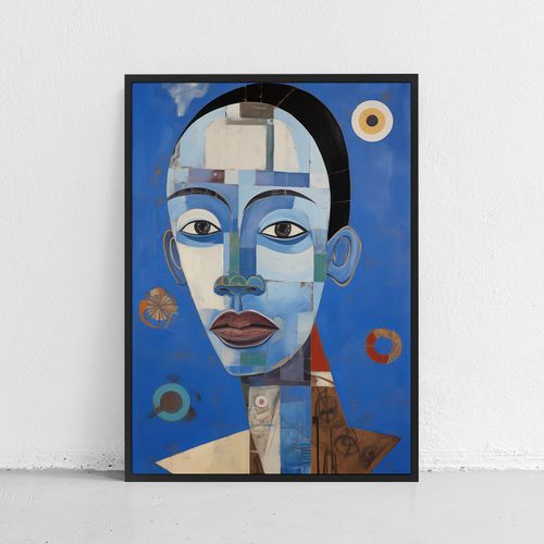 Plakat portret nowoczesny obraz 30x40 cm w czarnej ramie na Arena.pl