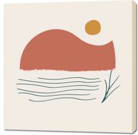 Obraz 100x100cm Serenada Zachodzącego Słońca