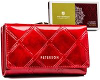 pojemny portfel damski ze skóry naturalnej - peterson