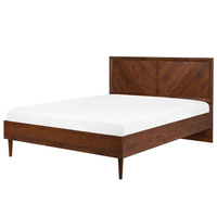 Łóżko 140 x 200 cm ciemne drewno MIALET